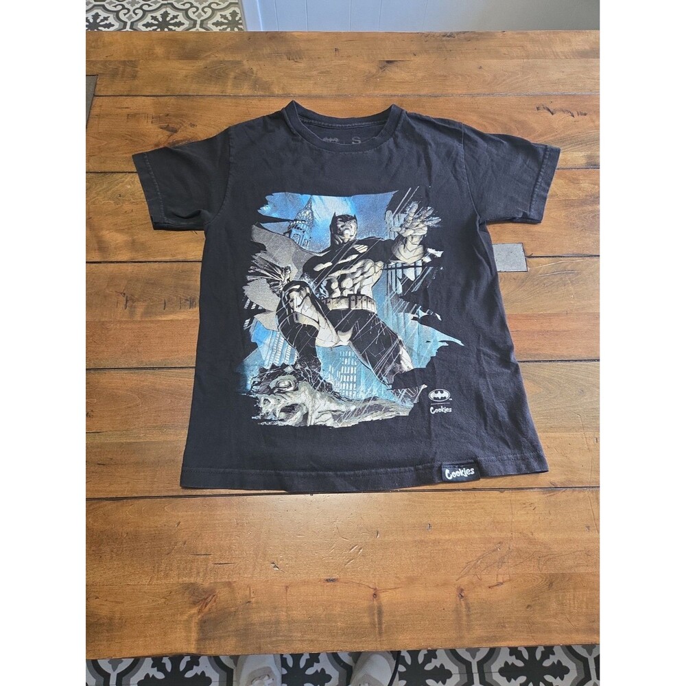 Cookies x Batman Shirt Mens S Small Black The Defender Comic Graphic Tee
